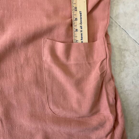 Ces Femme Dress Women’s size Small shapeless minimalist Orange peach pockets - Picture 9 of 9